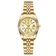 Relógio Feminino Elegante Com Strass Em Aço Inoxidável De Quartzo Casual Dourado Dourado