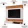 Painel Ripado TV 65 Pol com Bancada Suspensa 150cm Ezra D05 Freijó Off White - Lyam Decor
