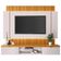 Painel Para TV 55 Pol Ripado com Bancada Suspensa Luzzi B01 Off White Cinamomo - Lyam Decor