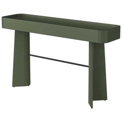 Aparador Para Sala De Estar Orgânico Industrial Alef I03 Musgo Preto - Lyam Decor