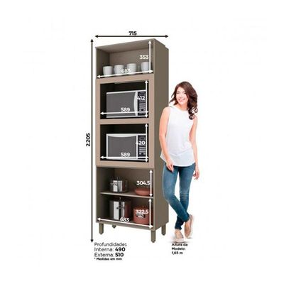 Paneleiro Henn 2 Fornos 71.5Cm C69-35 Duna Cristal