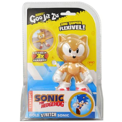 Boneco Super Sonic Heróis Goo Jit Zu Estica Dourado - Sunny