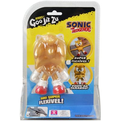 Boneco Super Sonic Heróis Goo Jit Zu Estica Dourado - Sunny