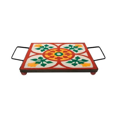 Descanso De Panela Apoio De Mesa Ladrilho Hidráulico P- Travessa Ladrilho B2