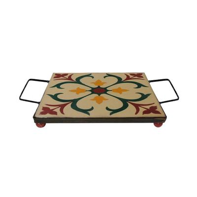Descanso De Panela Apoio De Mesa Ladrilho Hidráulico P- Travessa Ladrilho D1