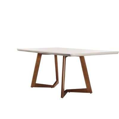 Mesa Munique 220cm Madeira E Vidro Mobillare