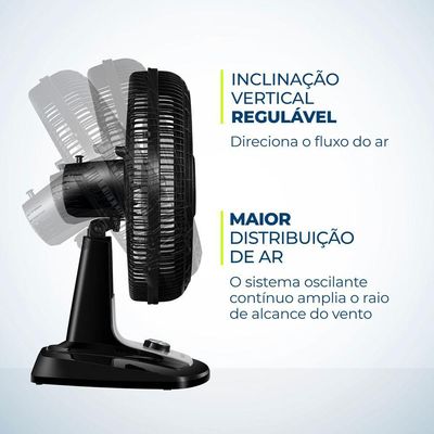 Ventilador Mesa Super Turbo 8 Pás Mondial Vtx-40-crystal