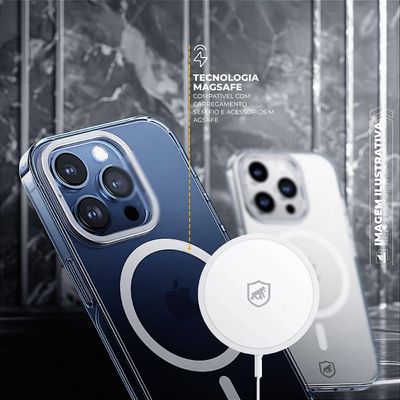 Capa case capinha para iPhone 16 Plus - MagSafe Crystal Armor Stand - NÃO AMARELA - Gshield