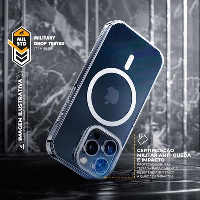 Capa case capinha para iPhone 16 Plus - MagSafe Crystal Armor Stand - NÃO AMARELA - Gshield