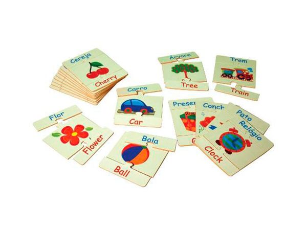 Brinquedos Educativos - Alfabeto Ilustrado em Inglês 54 Peça