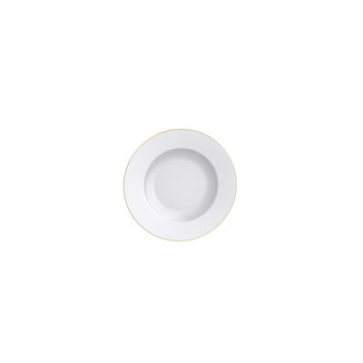 Prato Sobremesa Filetado Tramontina Elisa em Porcelana com Borda Dourada 21 cm