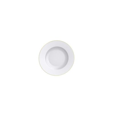Prato Sobremesa Filetado Tramontina Elisa em Porcelana com Borda Dourada 21 cm