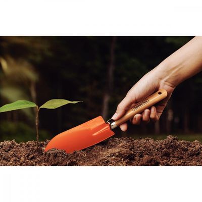 Pazinha Estreita Metalica para Jardinagem Tramontina com Cabo de Madeira