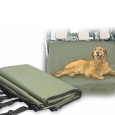 Capa Banco Protetora Dobravel Pet Cachorro Gato Forro Carro Protecao Transporte Verde