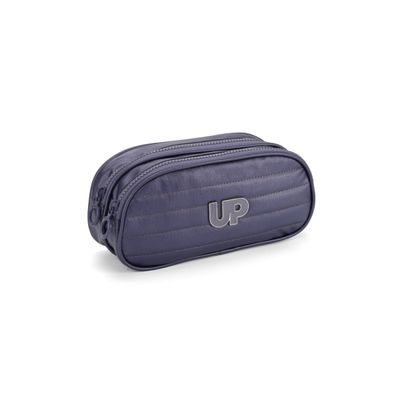 Estojo Duplo Escolar Crinkle Luxcel ET47246UP Metalizado Azul