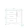 Comoda Popy Retro 1 Porta 3 Gavetas - Moveis Peroba Amendoa-branco