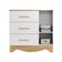 Comoda Popy Retro 1 Porta 3 Gavetas - Moveis Peroba Amendoa-branco