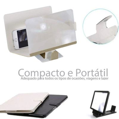 Lupa Ampliadora Tela De Portátil Dobrável Branca