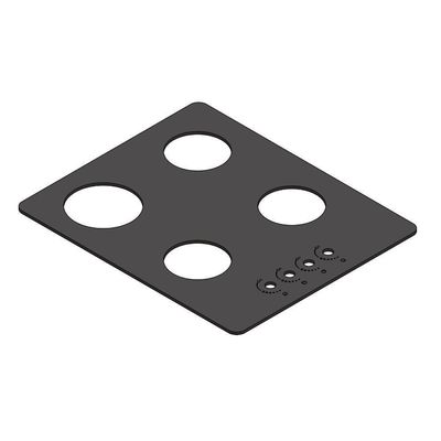 Vidro Preto Para Cooktop 4 Bocas Nardelli Preto