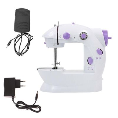 Mini Máquina De Costura Reta Portátil Bivolt Doméstica Compacta Branco