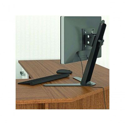 Suporte Mesa Multivisao Ajusta Altura + Inclinacao Para Monitor 10 A 24 Polegadas Preto