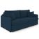 Sofá Cama Retrátil Para Sala de Estar 194cm Una K01 Veludo Azul Marinho - Lyam Decor