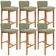 Kit 06 Banquetas Alta Para Cozinha Sala de Jantar Bar Dara L02 Bouclê Oliva - Lyam Decor