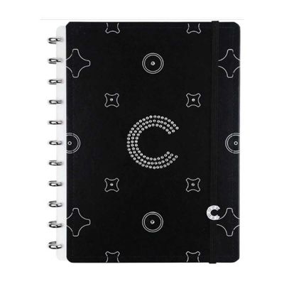 CADERNO INTELIGENTE A5 MONOGRAM BLACK CRYSTALS BY SWAROVSKI