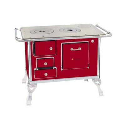 Fogão A Lenha 02 Vermelho Intenso Sem Tampa 2dvr - Met. Venâncio