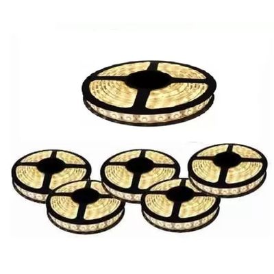 Kit 5 Fita Led Rolo 5m 3528 Branco Quente Prova D'agua