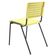 Kit 06 Cadeiras Empilhável Fixa Escritório Multiuso Base Preta Kimi P03 Amarelo - Lyam Decor