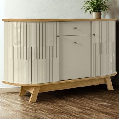 Buffet Aparador 3 Portas 136 Cm Monza Cumaru Opala Madetec Cumaru Opala
