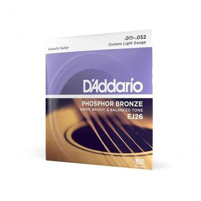 Encordoamento Violão Aço .011-.052 Phosphor Bronze Ej26 D