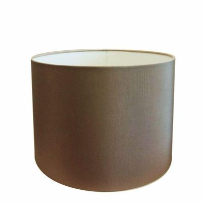 Cúpula Abajur E Luminária Cilíndrica Vivare Cp-7018 ø40x25cm - Bocal Nacional Cáqui