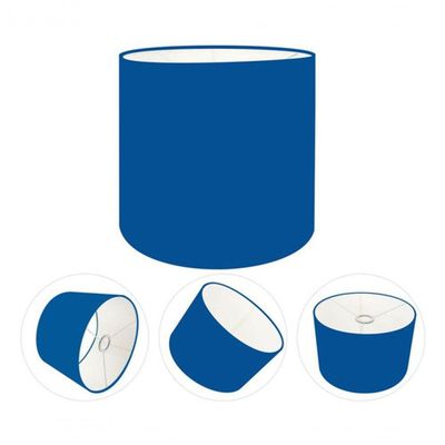 Cúpula Abajur Cilíndrica Cp-7007 ø20x22cm Azul Marinho