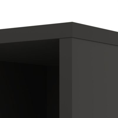 Estante Livreiro Alta Com 9 Prateleiras E 2 Portas Tundra - Preto