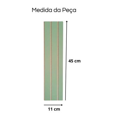 Kit Revestimento Ripado 100 Placas Adesiva 45 X 11 Cm Em Mdf Verde