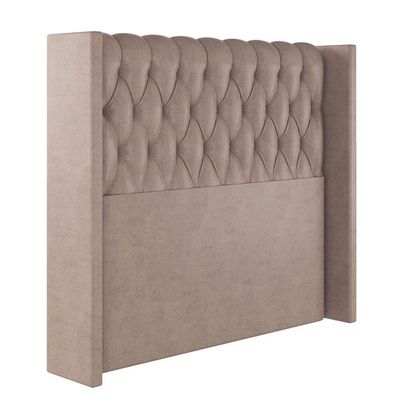 Cabeceira Estofada Casal 140 Cm Pérola Veludo Rose