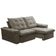 Sofá Retrátil Reclinável Para Sala 3 Lugares 230cm Nijma F04 Veludo Marrom Claro - Lyam Decor