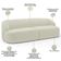 Sofá 3 Lugares Curvo Orgânico com 02 Poltronas Para Sala Living 220cm Barolo L06 Veludo Bege - Lyam Decor