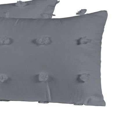 Almofadas Cheias Poppy 60cm x 30cm 04 Peças - Cinza