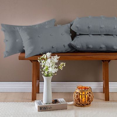 Almofadas Cheias Poppy 60cm x 30cm 04 Peças - Cinza