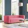 Sofá Namoradeira Amsterdam 1,40m Suede Pink - Inova Decorações