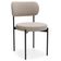 Cadeira Decorativa Estofada Para Sala De Jantar Louvre L02 Bouclê Creme - Lyam Decor