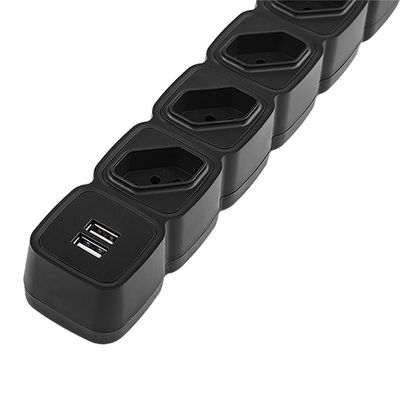 Protetor Eletronico Intelbras C/ 4 Tomadas E 2 Usb - Epe 204 Usb Pt