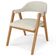 Kit 02 Cadeiras de Jantar e Estar Living Estofada Nadja L02 Linho Champagne - Lyam Decor