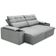 Sofá Retrátil Reclinável Para Sala 3 Lugares 205cm Gordon F04 Veludo Cinza Claro - Lyam Decor