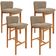 Kit 04 Banquetas Alta Para Cozinha Sala de Jantar Bar Dara L02 Bouclê Bege - Lyam Decor