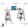 Mesa Para Escritório Estilo Industrial Cavalete Form C01 135cm Snow - Lyam Decor
