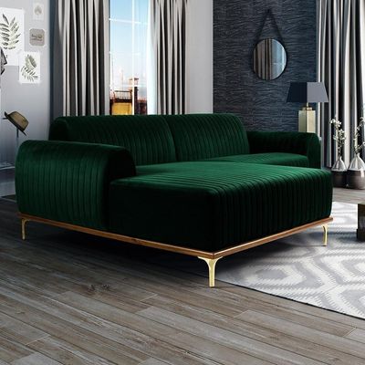 Sofá 4 Lugares Com Chaise Molino 265cm Verde Musgo C-303
